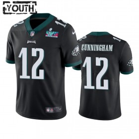 Tröjor Philadelphia Eagles Randall Cunningham 12 Svart Super Bowl LVII Vapor Limited - Barn